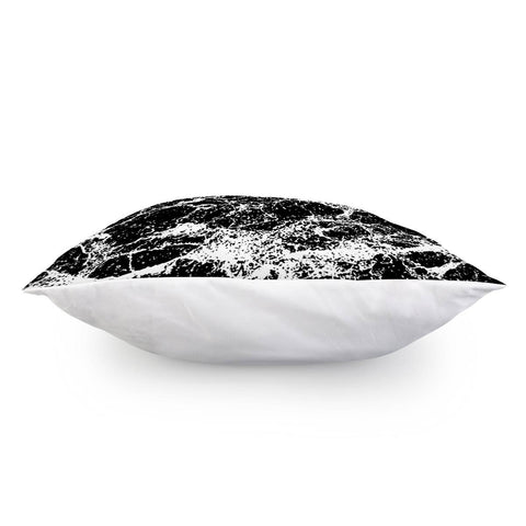 Image of Black And White Abstract Textured Print Pillow Cover