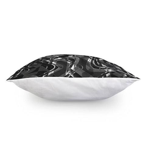 Image of Black And White Geometric Print Pillow Cover