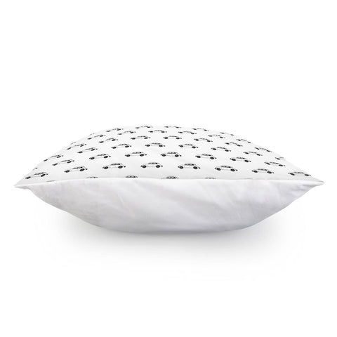 Image of Vintage Car Motif Graphic Pattern Pillow Cover