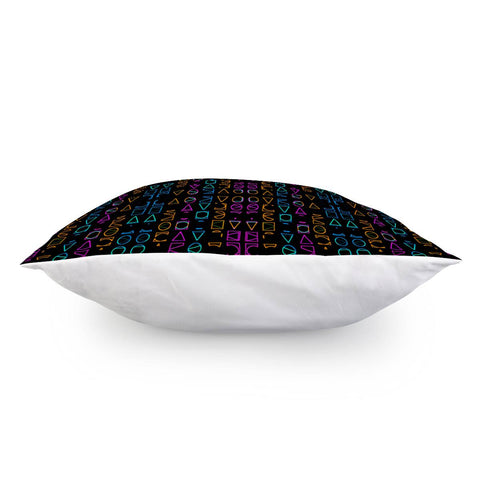 Image of Neon Geometric Print Pattern Pillow Cover