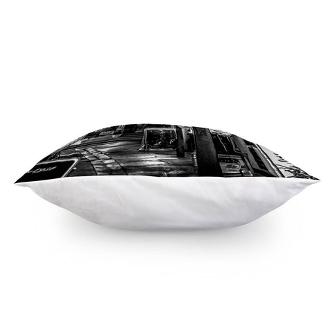 Image of Empty Alleyway Urban Night Scene Tokyo, Japan Pillow Cover