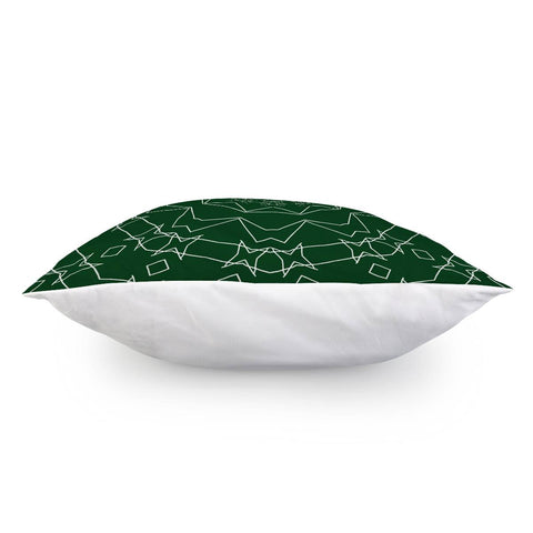 Image of White Webs On Green Pillow Cover