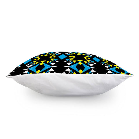 Image of Angular Shapes On Black Pillow Cover