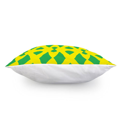 Image of Yellow And Green Shapes Pillow Cover