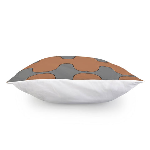 Image of Brown And Gray Gap Pattern Pillow Cover