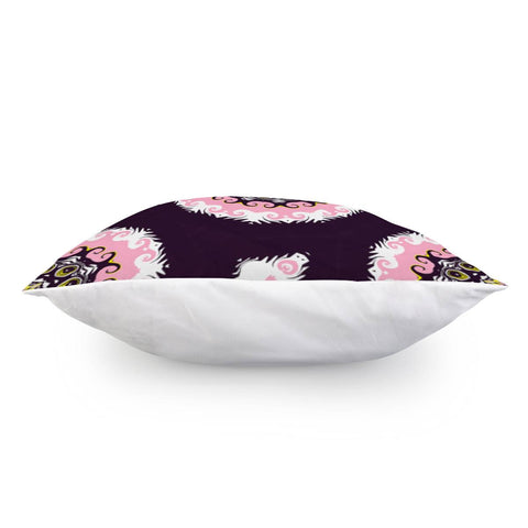 Image of Abstract Pink And Black Pillow Cover