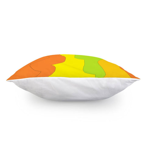 Image of Orange, Green And Yellow Pattern Pillow Cover