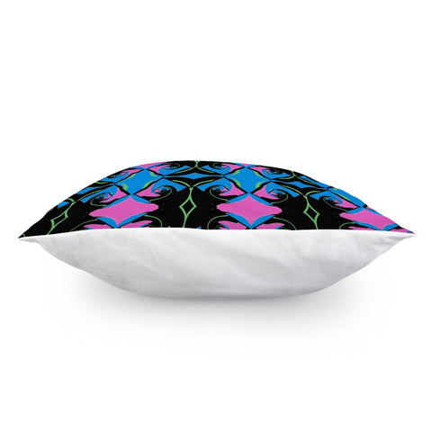 Image of Black, Blue And Pink Pattern Pillow Cover