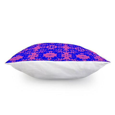 Image of Pink And Blue Pattern Pillow Cover