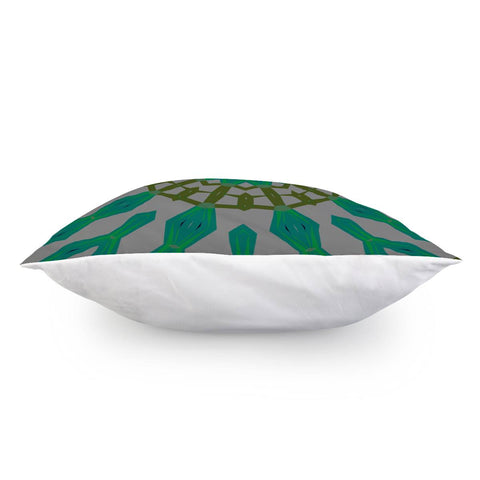 Image of Abstract Green And Brown Webs Pillow Cover