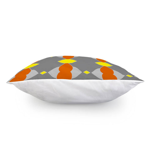 Image of Gray, Yellow And Orange Pattern Pillow Cover