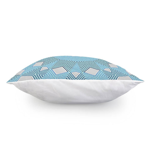 Image of Textured Blue Patterned Pillow Cover