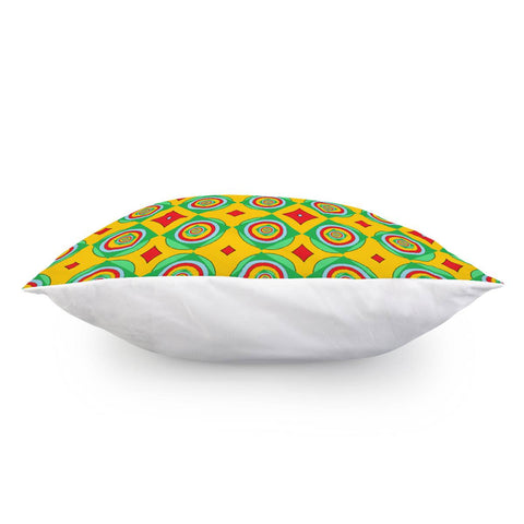 Image of Multicolor Rounds And Diamond Shapes On Pillow Cover