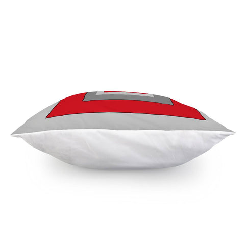 Image of Red And Gray Blocks Pillow Cover