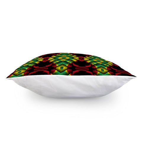 Image of Textured Red, Yellow And Green Pillow Cover