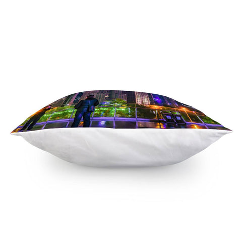 Image of Lujiazui District Nigth Scene, Shanghai, China Pillow Cover