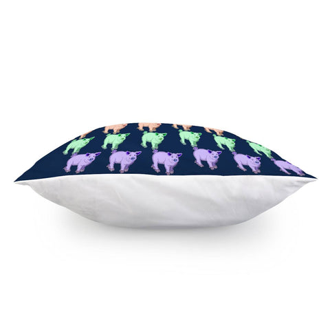 Image of Colorful Little Pigs Pillow Cover