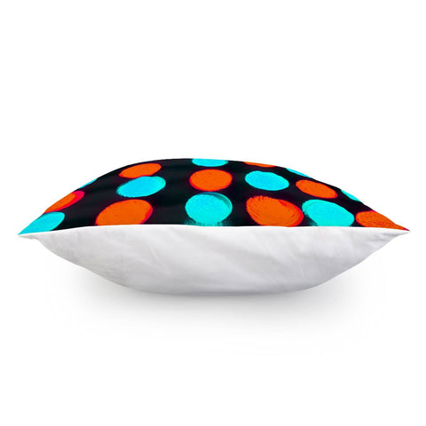 Image of Aqua & Tangerine Dots Pillow Cover