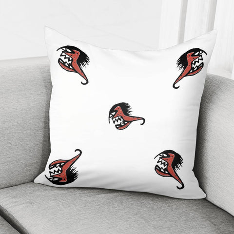 Image of Ugly Monster Fish Drawing Pillow Cover