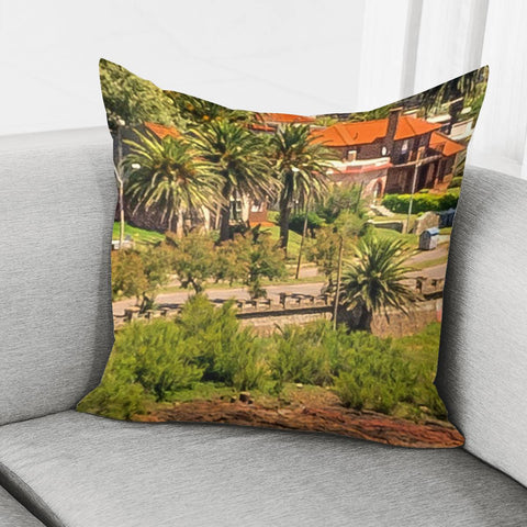 Image of Punta Colorada Aerial Landscape Scene, Uruguay Pillow Cover