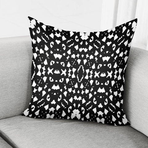 Image of Black And White Ethnic Print Pillow Cover