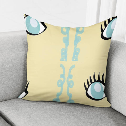 Image of Blue Eyes Brown Pattern Pillow Cover