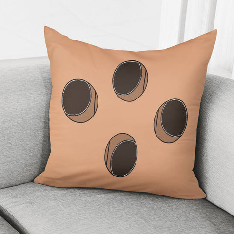 Image of Holes Brown Pattern Pillow Cover