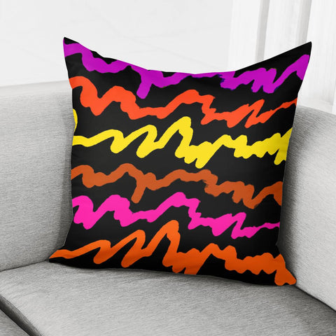 Image of Multicolored Scribble Abstract Pattern Pillow Cover