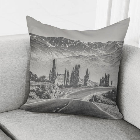 Image of Deserted Landscape Highway, San Juan Province, Argentina Pillow Cover