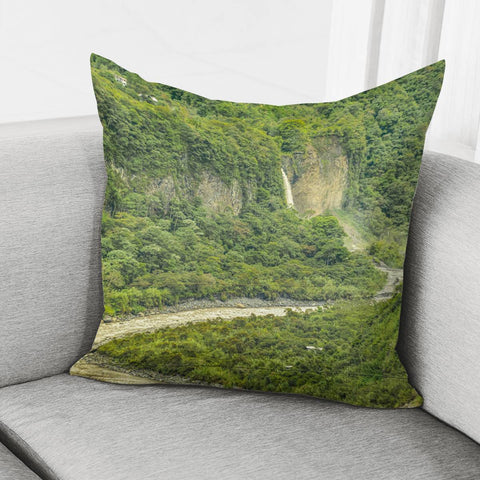 Image of Amazonia Landscape, Banos, Ecuador Pillow Cover