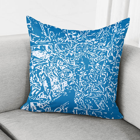 Image of Brilliant White & Blue Pillow Cover