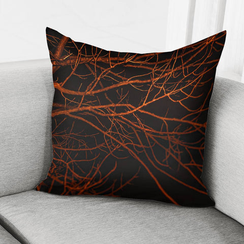 Image of Dark Night Scene Forest Landscape Pillow Cover