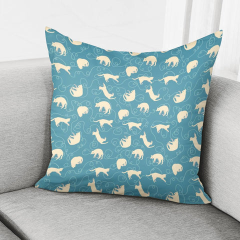 Image of Swirl And Cats Pillow Cover