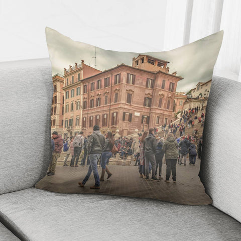 Image of Piazza Di Spagna, Rome, Italy Pillow Cover