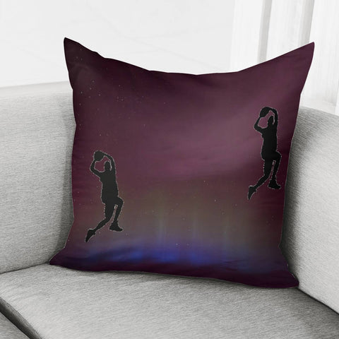 Image of Purple Gradient Basketball Star Pillow Cover