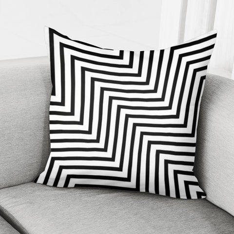 Image of Black And White Line Steps Pillow Cover