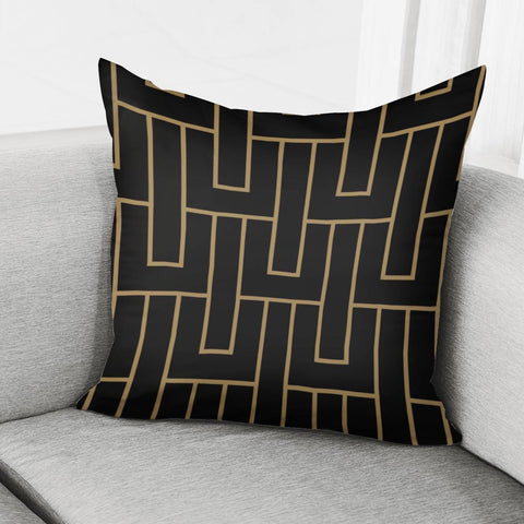 Image of Gold Maze Pillow Cover