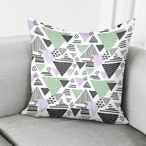 Image of Trendy Triangle Pattern Pillow Cover