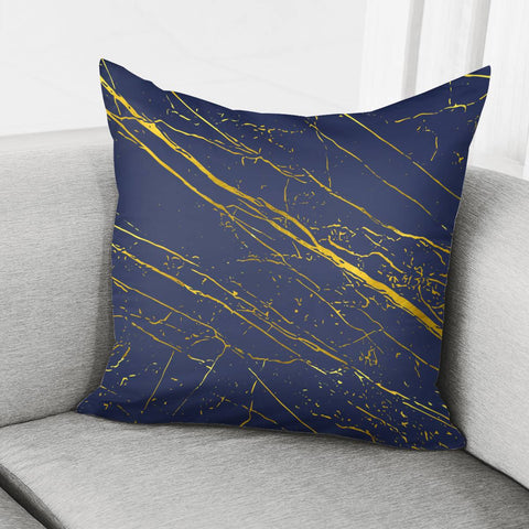 Image of Golden Blue Depths Pillow Cover