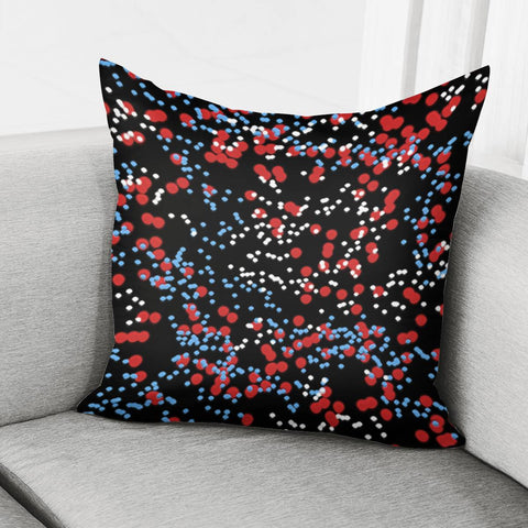 Image of Multicolored Bubbles Motif Abstract Pattern Pillow Cover