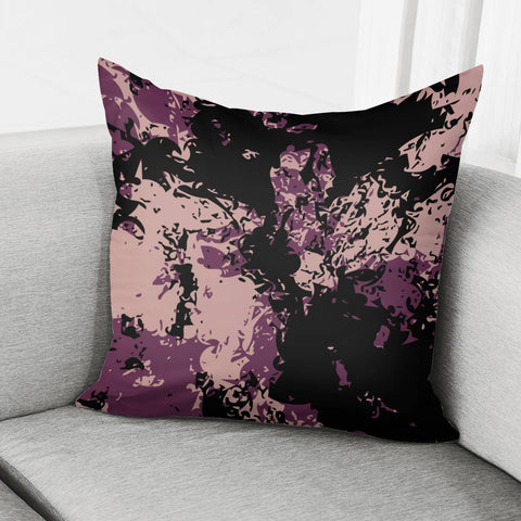 Image of Rose Tan & Magenta Purple Pillow Cover