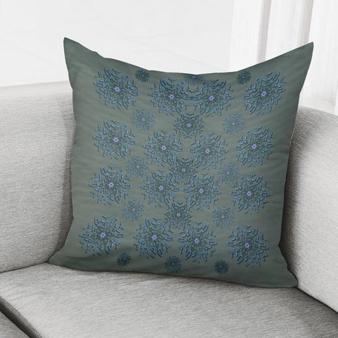 Image of Decorative Wheat Wreath Stars Pillow Cover