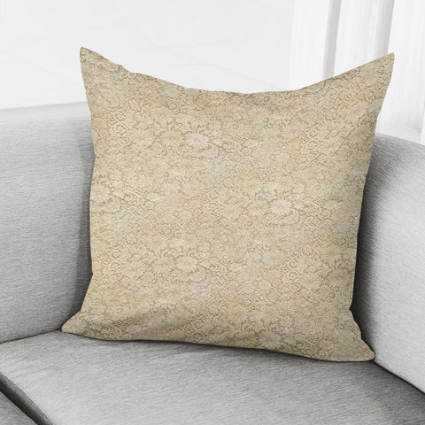 Image of Old Crochet Lace Pattern Beige - Photo Art Pillow Cover