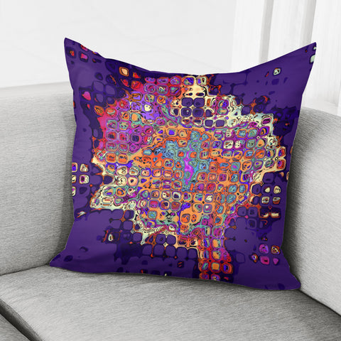 Image of Abstract Bumpy Glass Multicolored Pattern 1 Pillow Cover