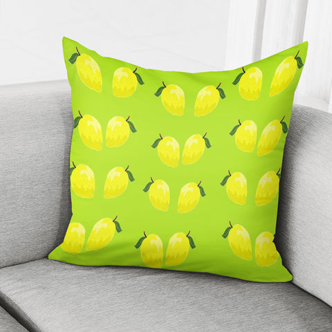 Image of Yellow Lemon Fruit Pattern Pillow Cover