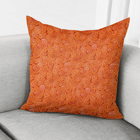 Image of Carrot Pieces Motif Print Pattern Pillow Cover