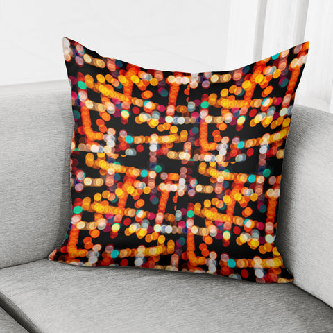 Image of Multicolored Bubbles Pattern Pillow Cover