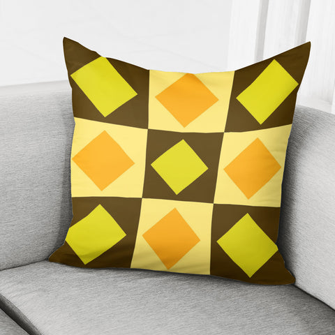 Image of Orange And Yellow Diamonds Pillow Cover