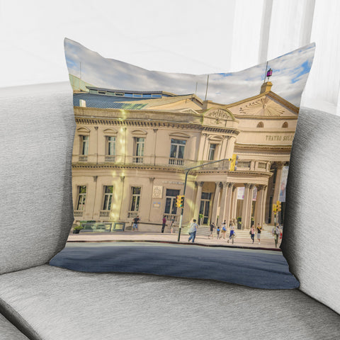 Image of Solis Theater Exterior View, Montevideo, Uruguay Pillow Cover