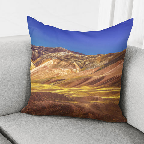 Image of Colored Mountains Landscape, La Rioja, Argentina Pillow Cover